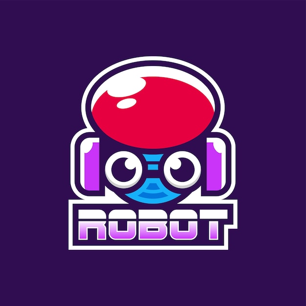 Vector gratuito logotipo de la mascota del robot