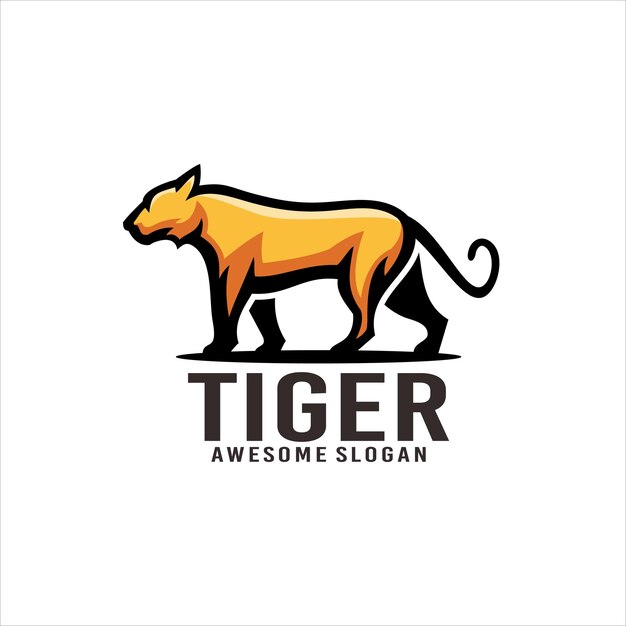 Logotipo de la mascota del tigre ilustración