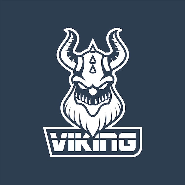 Vector gratuito logotipo de la mascota viking head esport