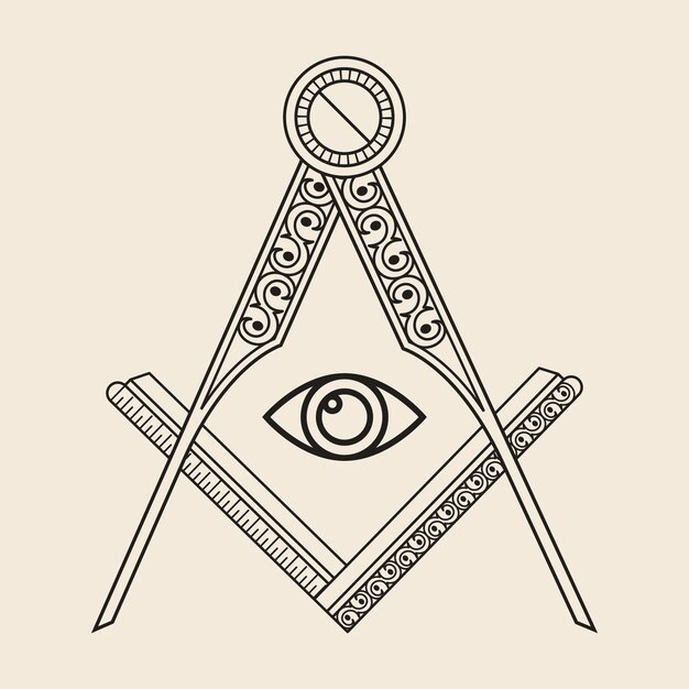 Logotipo de mason de diseño plano