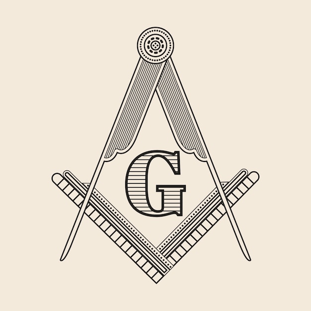 Logotipo de mason de diseño plano