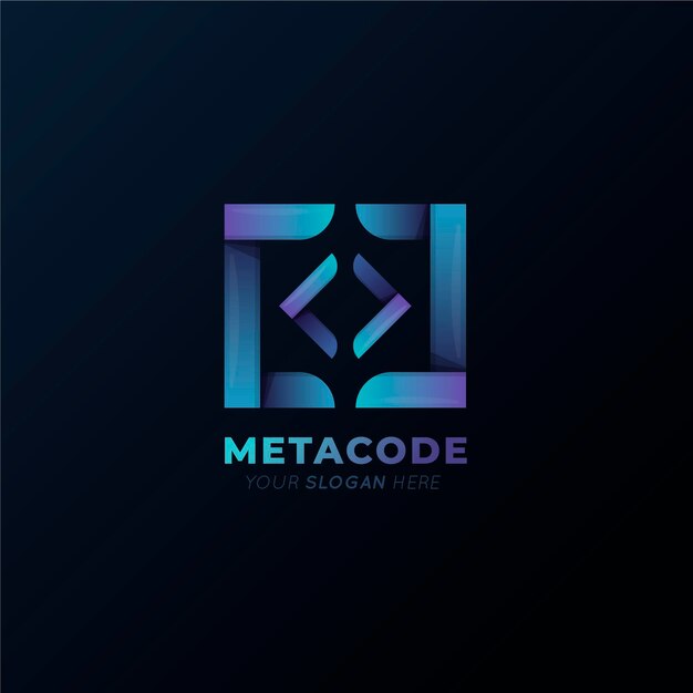 Logotipo de metacódigo degradado