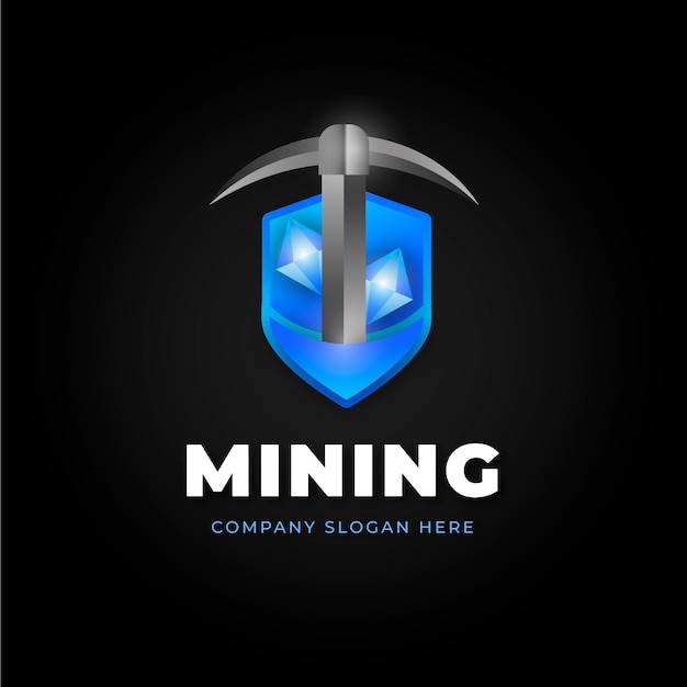 Vector gratuito logotipo de minería de gradiente