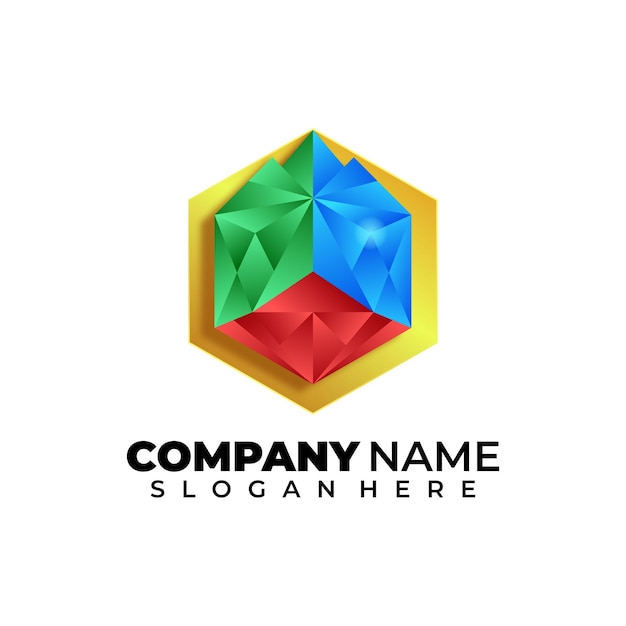 Logotipo moderno de diamante parte 3