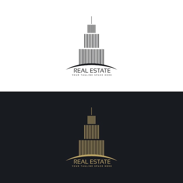 Logotipo moderno elegante de inmobiliaria