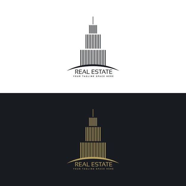 Logotipo moderno elegante de inmobiliaria
