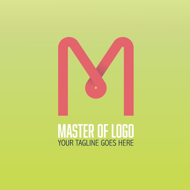 Logotipo moderno de la letra m