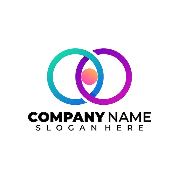 Logotipo moderno de ojo circular