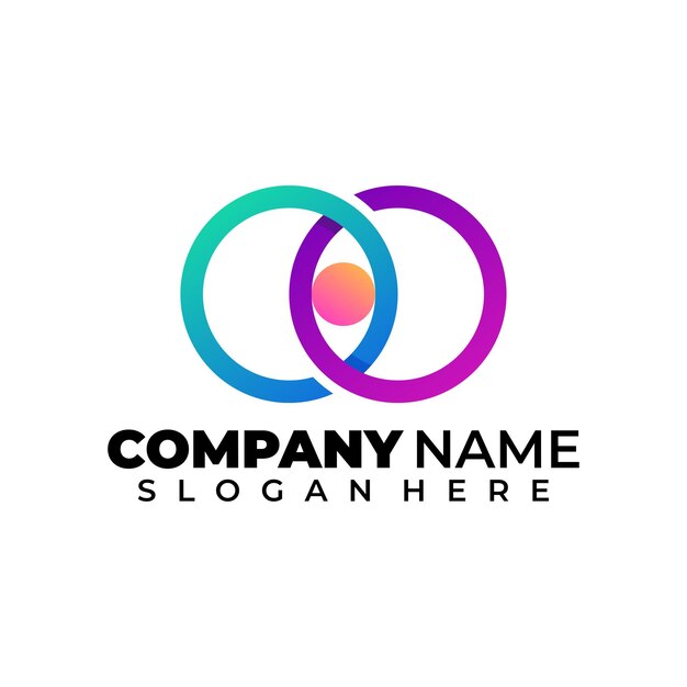 Logotipo moderno de ojo circular