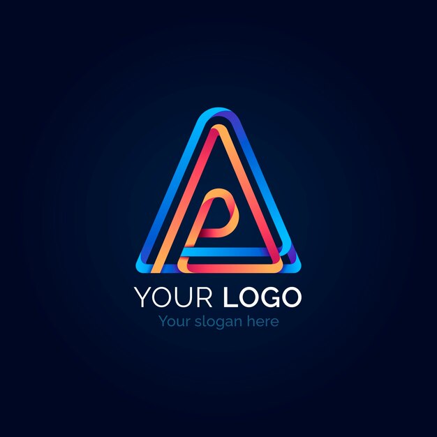 logotipo de monograma ap degradado