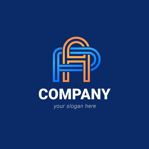 logotipo de monograma ap degradado