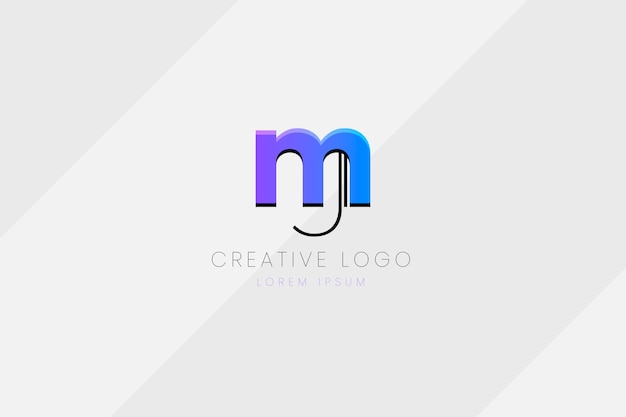 logotipo de monograma degradado