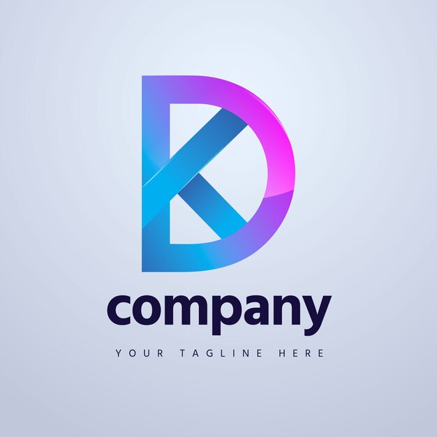logotipo de monograma degradado