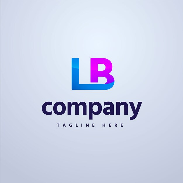 logotipo de monograma degradado