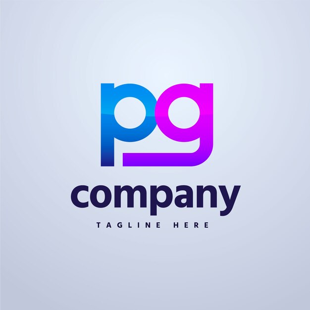logotipo de monograma degradado