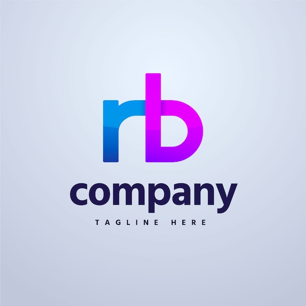 logotipo de monograma degradado