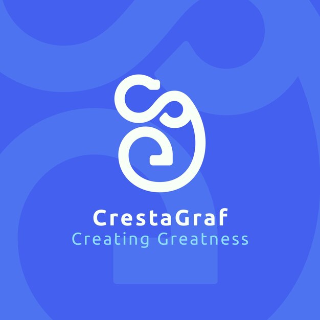 Logotipo de monograma de diseño plano