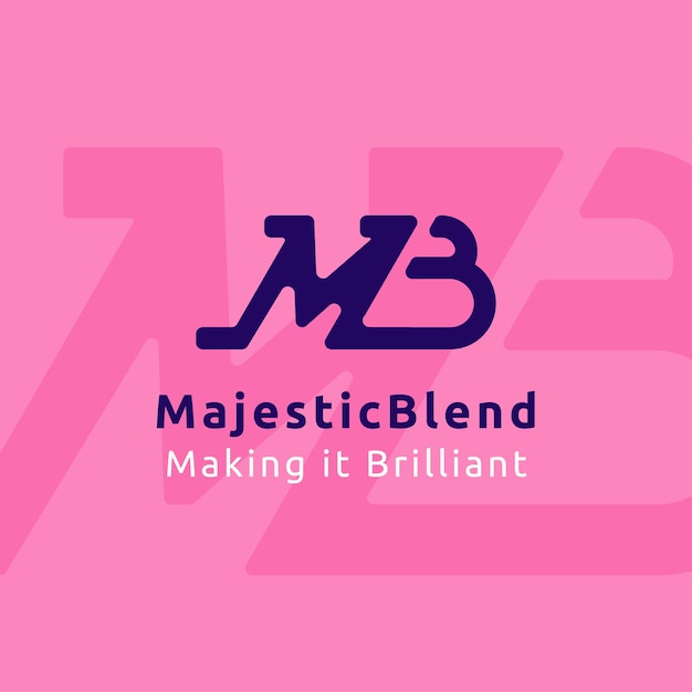 Logotipo de monograma de diseño plano
