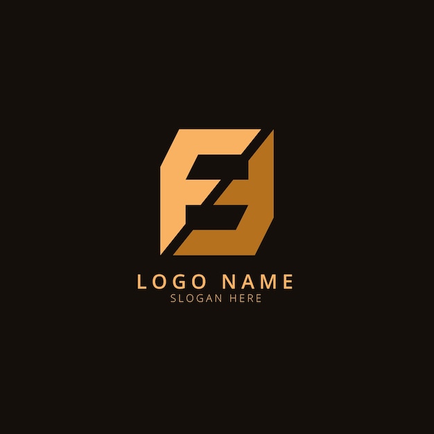 Vector gratuito logotipo de monograma ff de diseño plano