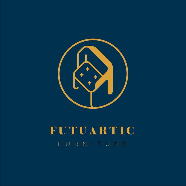 Logotipo de muebles de estilo elegante