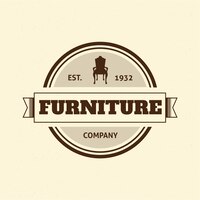 Vector gratis logotipo de muebles retro