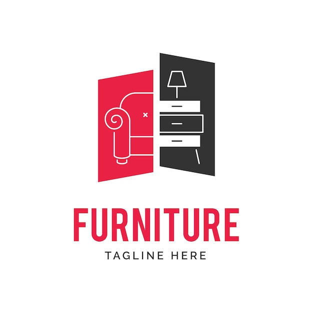 Vector gratuito logotipo de muebles