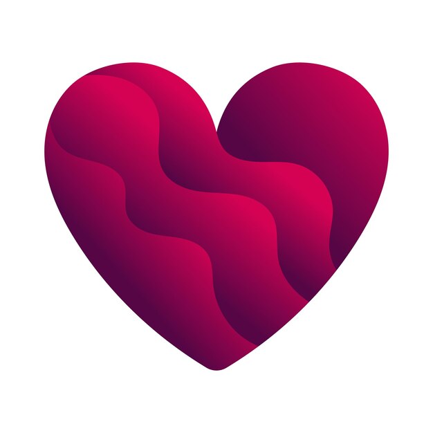 Logotipo de ondas de corazón