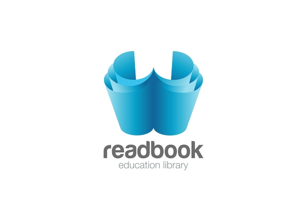 Vector gratuito logotipo de open book pages.