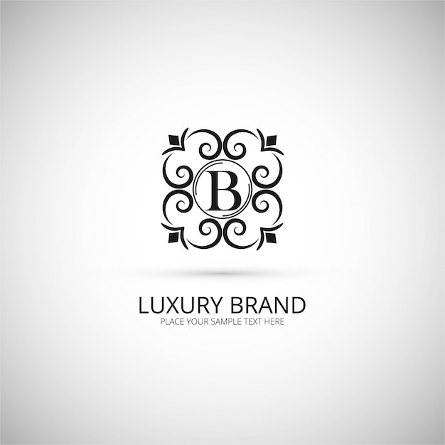 Vector gratuito logotipo ornamental de la letra b