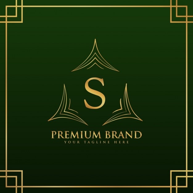 Vector gratuito logotipo ornamental con la letra s