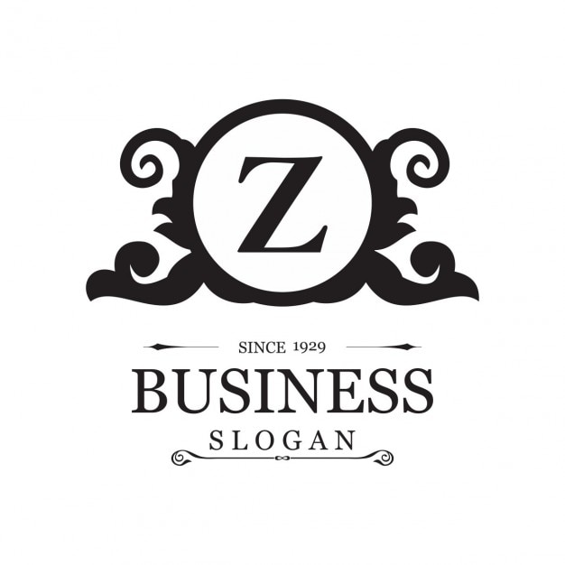 Logotipo ornamental para negocios con la letra z