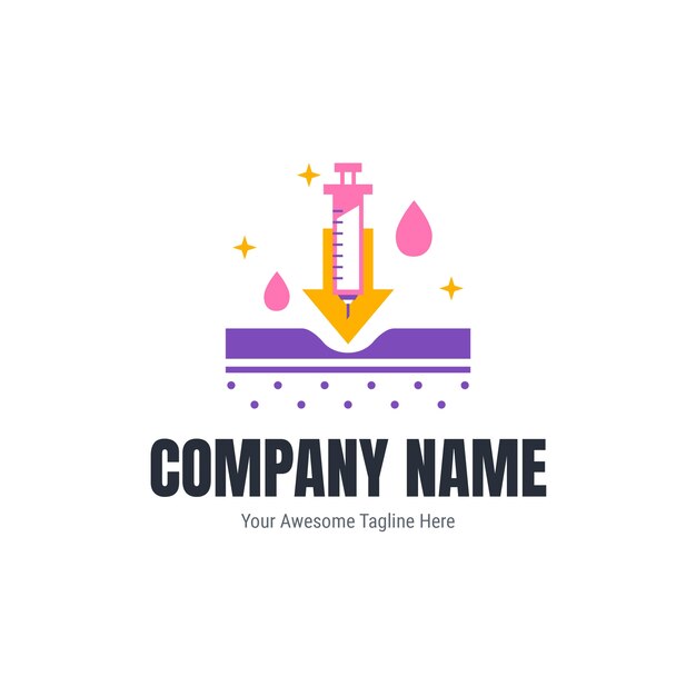 Logotipo de ozonoterapia de diseño plano