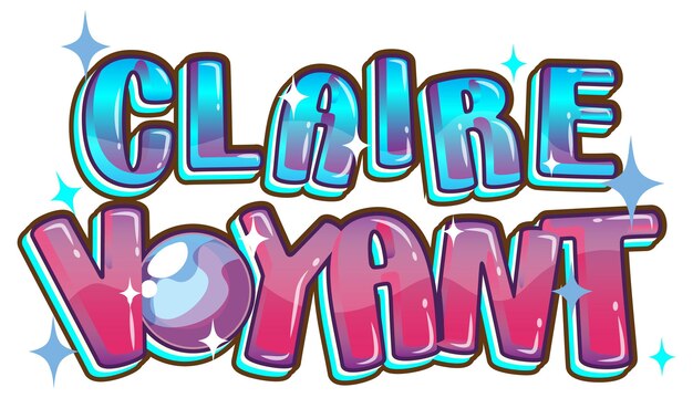 Logotipo de la palabra Claire Voyant sobre fondo blanco.