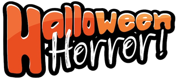 Logotipo de la palabra Halloween Horror