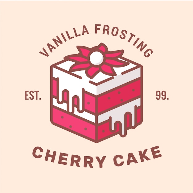 Logotipo de pastel de cereza