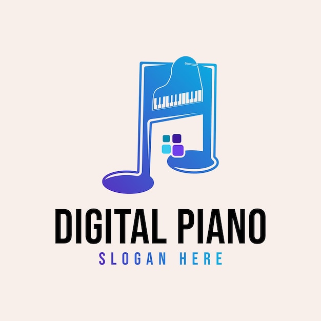 Vector gratuito logotipo de piano