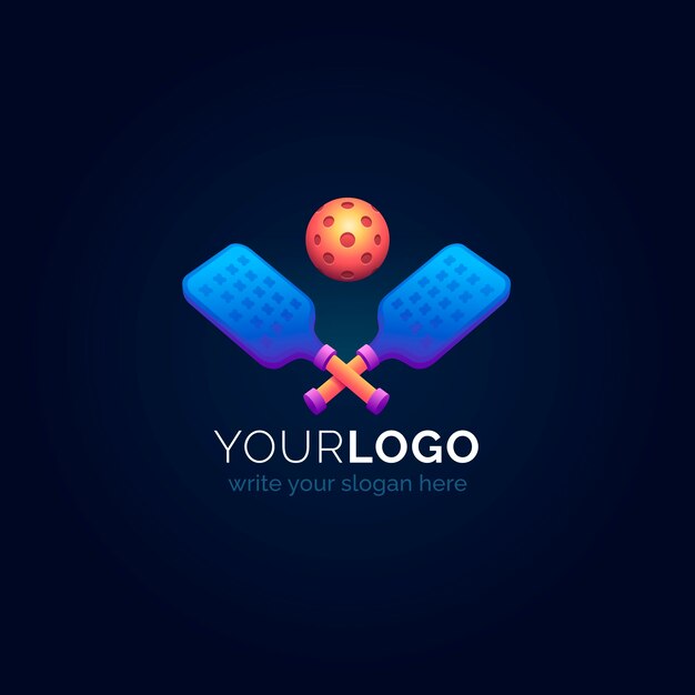 Logotipo de pickleball degradado