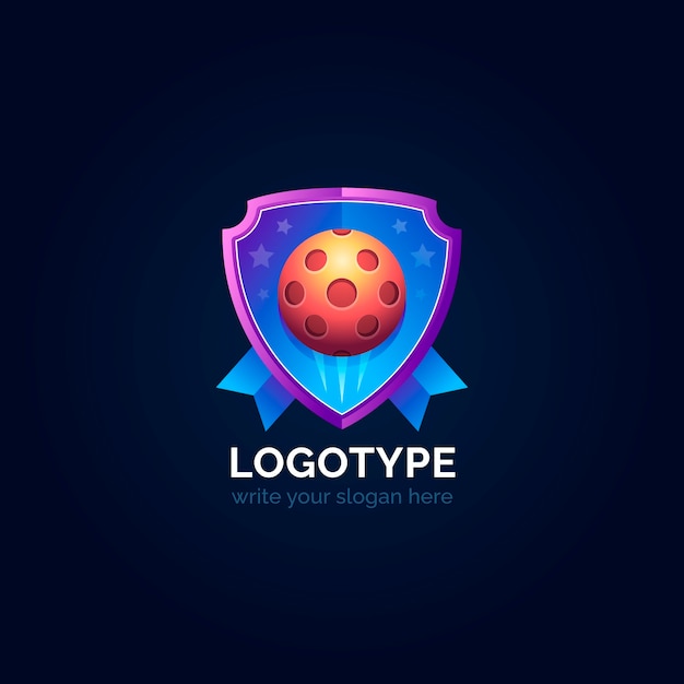 Logotipo de pickleball degradado
