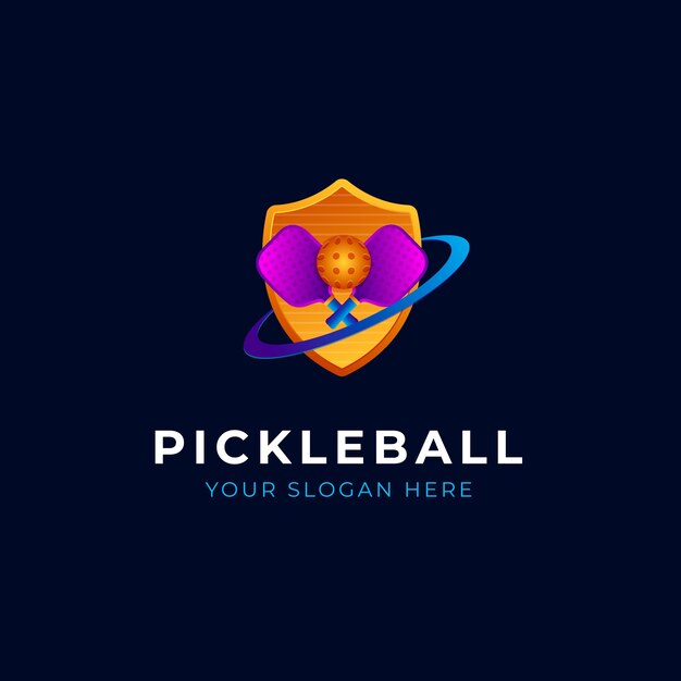 Logotipo de pickleball degradado