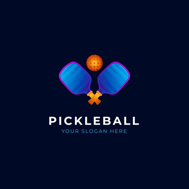 Logotipo de pickleball degradado