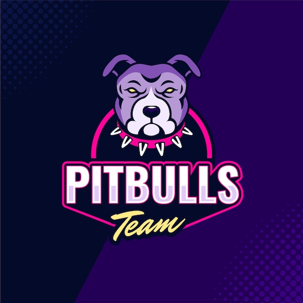 Logotipo de pitbull dibujado a mano