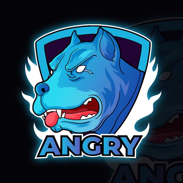 Logotipo de pitbull dibujado a mano