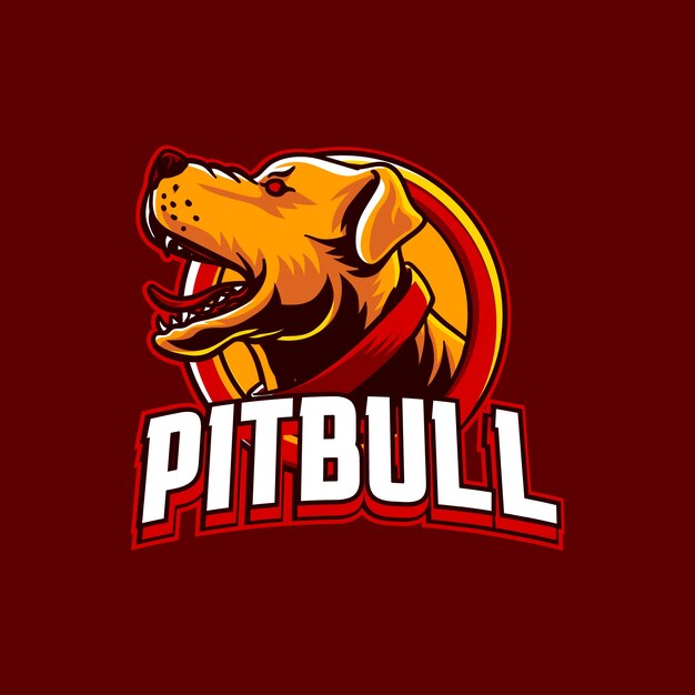 Logotipo de pitbull dibujado a mano