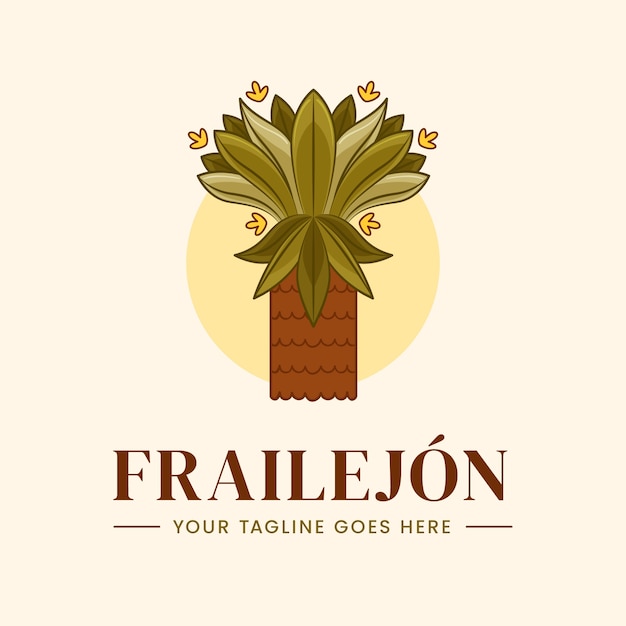 Logotipo de planta de frailejón dibujado a mano