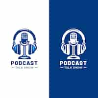 Vector gratuito logotipo de podcast detallado