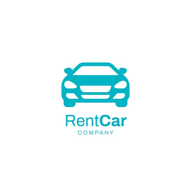 Logotipo profesional de alquiler de coches