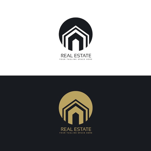 Logotipo redondo de inmobiliaria