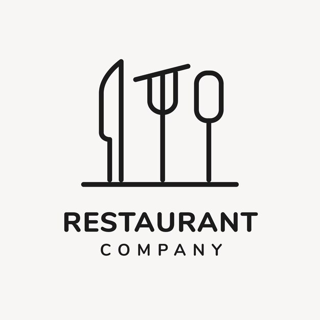 Logotipo de restaurante, plantilla de negocio de alimentos para diseño de marca.