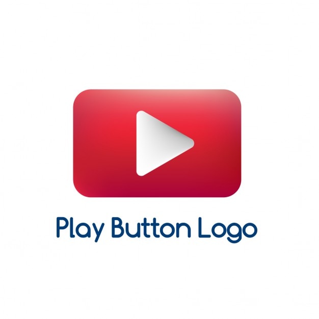 Vector gratuito logotipo rojo, reproducir video