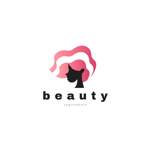 Logotipo de salón de belleza degradado